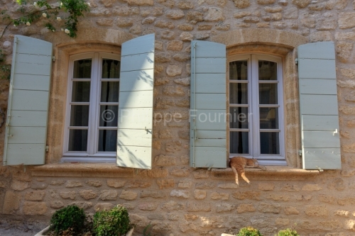 IMG_18068274_VAUCLUSE (84)  ANSOUIS LE VILLAGE FAçADE DE MAISON