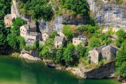 IMG_1906241249_LOZERE (48)  CASTELBOUC LES PLUS BEAUX VILLAGE DE FRANCE RUINES DU CHATEAU, LE VILLAGE, LA RIVIèRE TARN