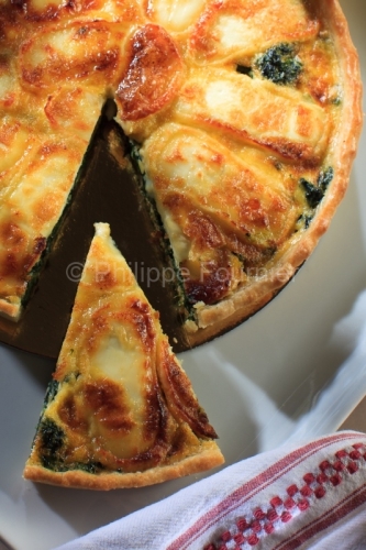 IMG_CFA_Ardeche (07) Gastronomie TARTE AU PICODON ET AUX EPINARD