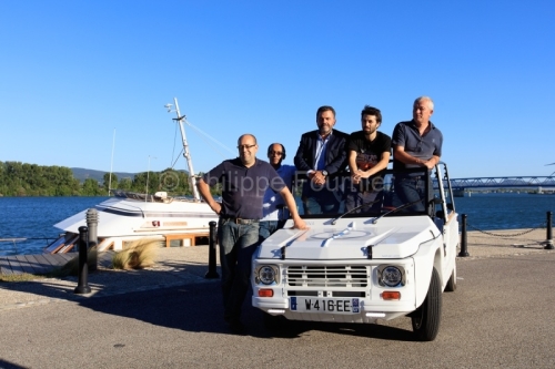 IMG_16090109_Ardèche (07) Le Pouzin Mehari Loisirs, Mehari Electrique 
Eric Roussi Jerome Arsac Paul Berdiel Philippe Charrin Rodolphe Berdiel