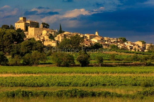 IMG_18068391_VAUCLUSE (84)  ANSOUIS VUE GéNERALE LE VIGNOBLE AU