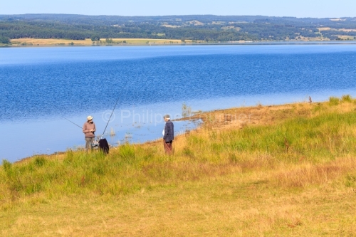 IMG_1907201135_Lozère (48)  Langogne Lac de Naussac, pêcheurs