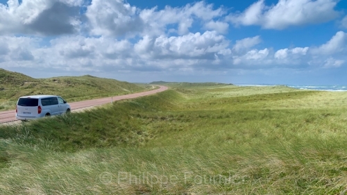 Danemark Jutland-du-Nord Thisted Nationalpark-Thy, paysage de dunes, , la mer du Nord.